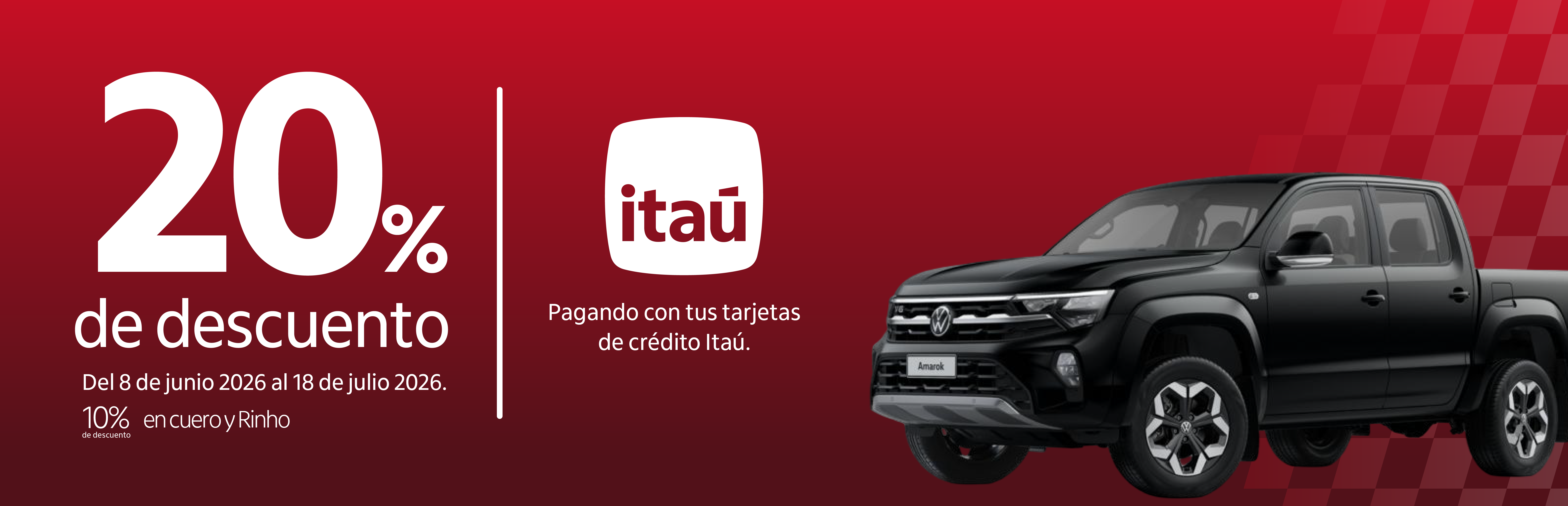 Descuento Exclusivo TC Itaú del 08 al 18 de Junio.