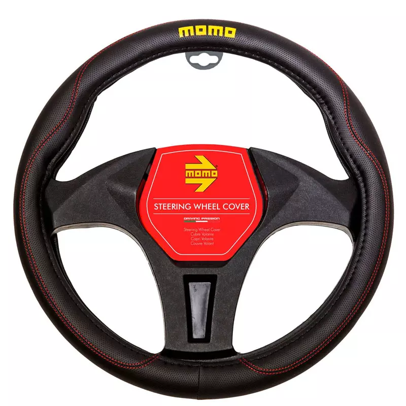 FORRO DE VOLANTE MOMO SWC011BR NEGRO/ROJO