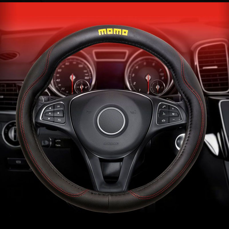 FORRO DE VOLANTE MOMO SWC011BR NEGRO/ROJO