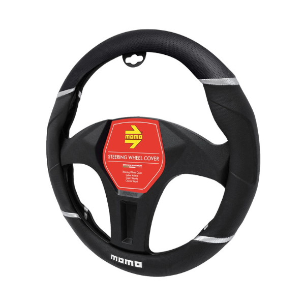 FORRO DE VOLANTE MOMO SWC015BB NEGRO/NEGRO