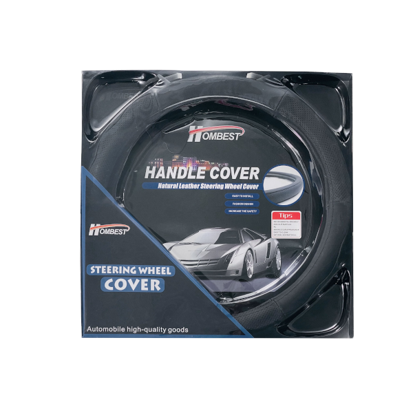 FORRO VOLANTE B069 BK-L CUERO NEGRO HOMGS