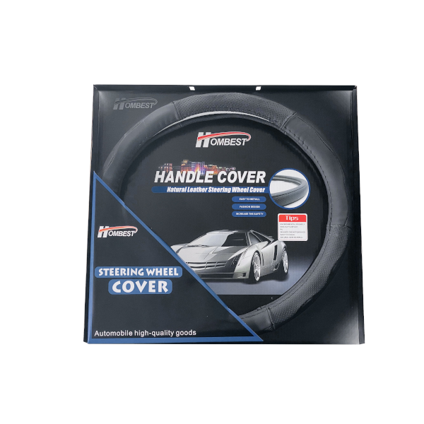 FORRO VOLANTE B069 BK-M CUERO NEGRO HOMGS