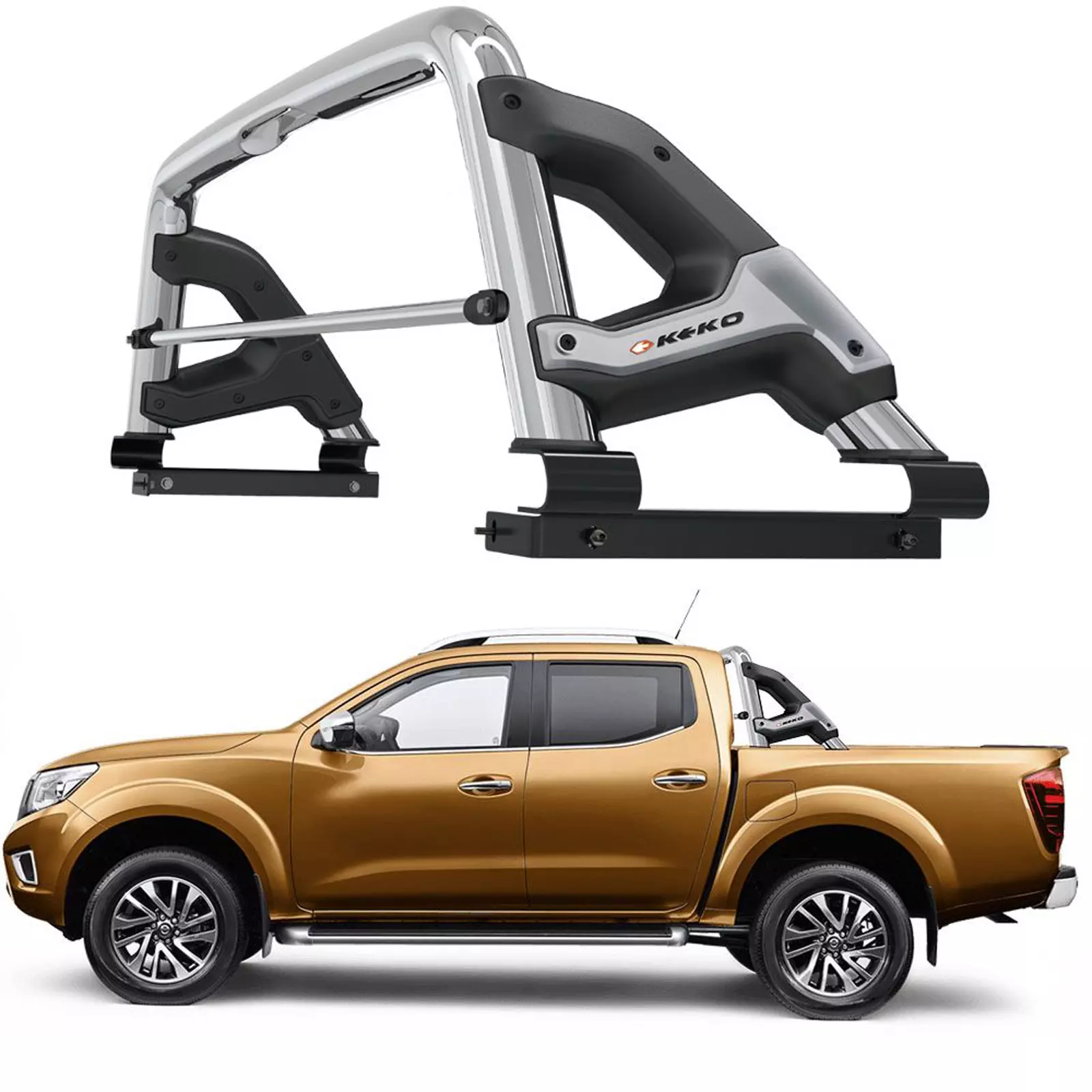 Barra Antivuelco Keko New K1 Cromado Nissan Frontier/NP300 2015+ | K472CR