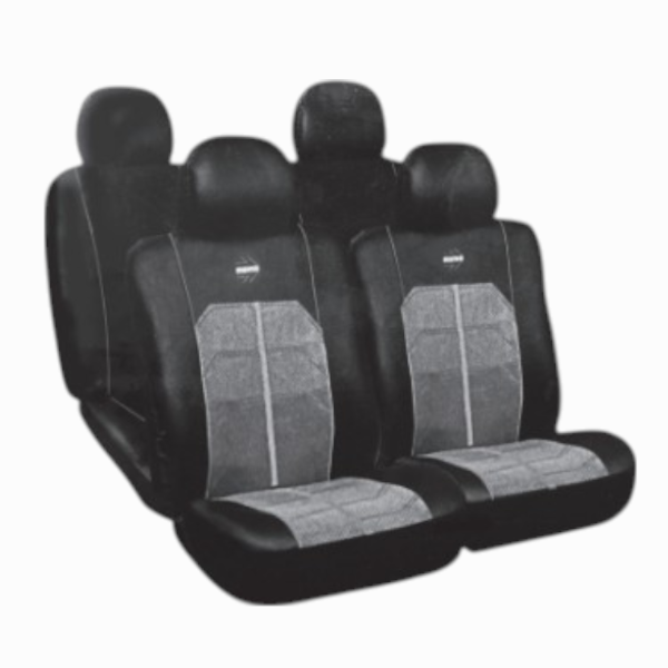 Funda de Asiento Momo SC015BG 10pcs Negro/Gris Cuerina